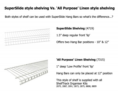 4719 - SuperSlide 12'' / 30.5cm Deep shelving - Available in 4', 6', 8' & 9 lengths